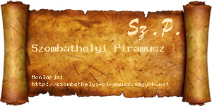 Szombathelyi Piramusz névjegykártya